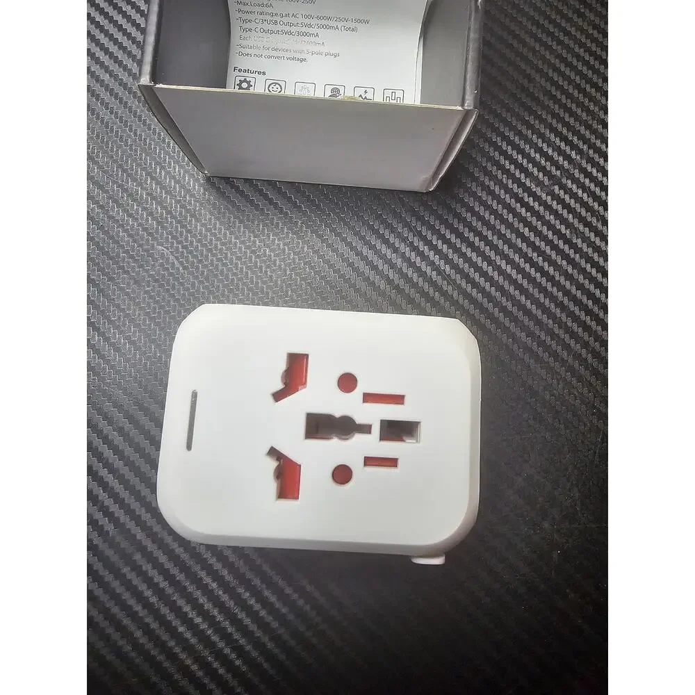 Universal International Charger AC Plug 3 USB-A & 1 USB Type-C - USA EU UK AUS